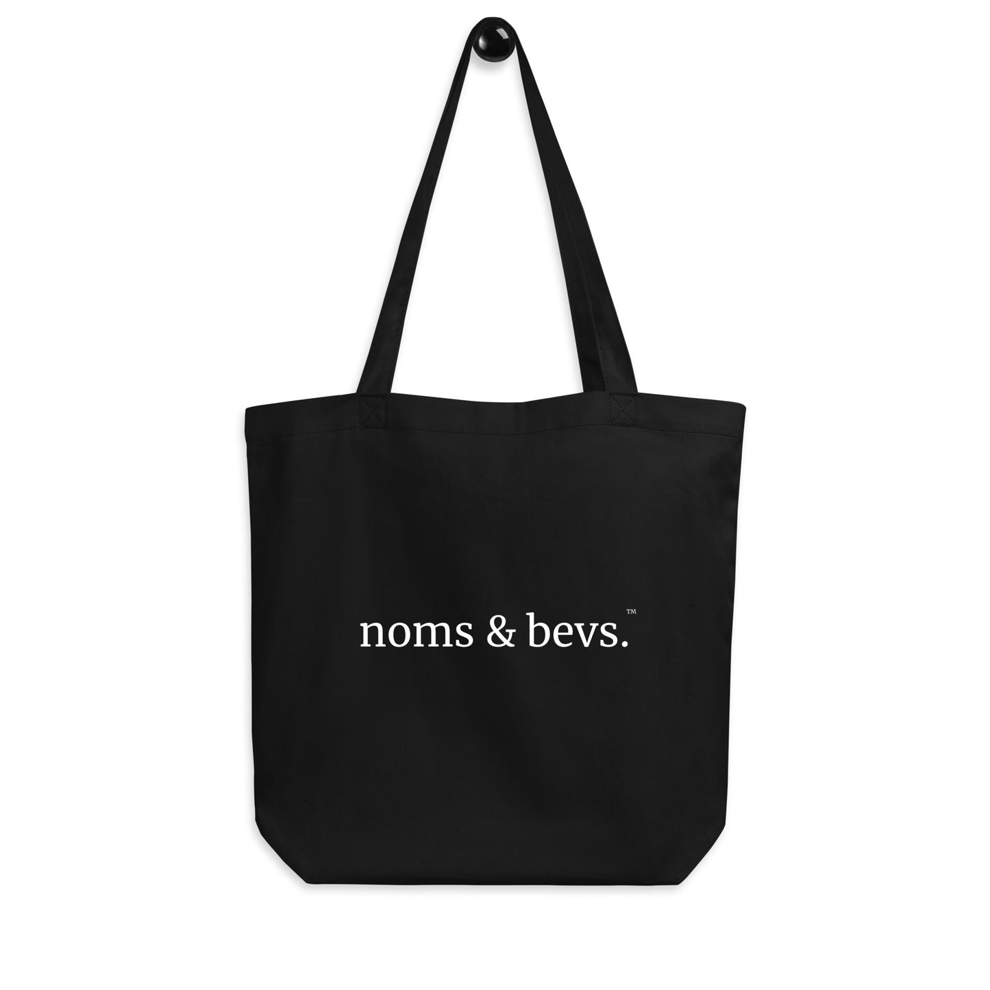 Noms & Bevs Everyday Tote — Black front view